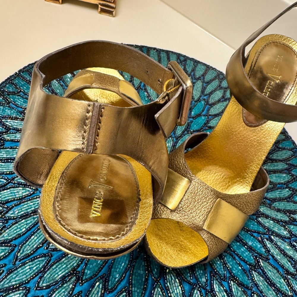 Vince Camuto Gold and Bronze Women's Sandals
